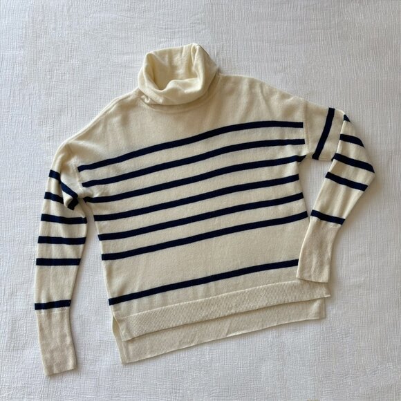 Vineyard vines cashmere sweater striped white blue - Picture 2 of 11